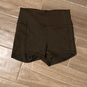 Lululemon • Dark Olive • In Movement Shorts • 2.5” inseam size 4
